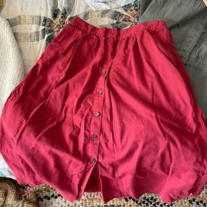 Madewell MIDI length red skirt!